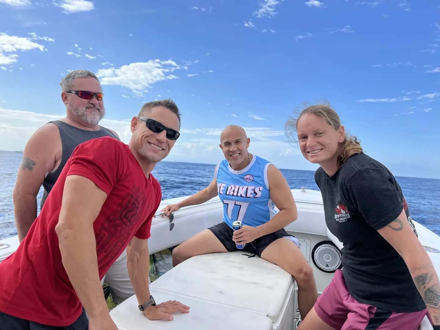 Veterans enjoying a South Florida boat outing together
