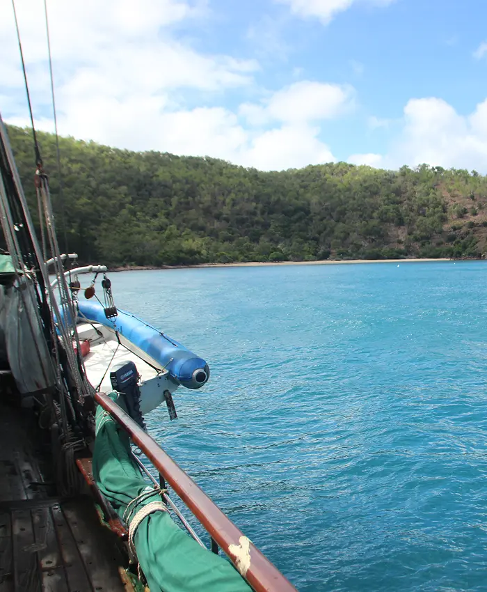 Boat navigating the ocean